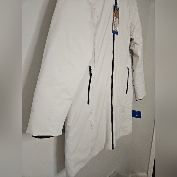NEW! Eddie Bauer Cream Down Parka Coat Size L - Picture 6 of 15